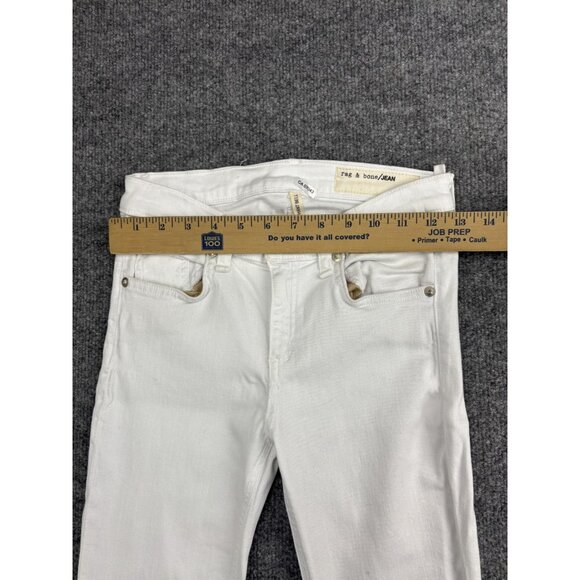 rag & bone JEAN Jeans Womens 26 White Eleven Bell Flare Raw Hem Stretch Denim - Picture 3 of 8